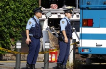 Αστυνομικοί σε δρόμο της Ιαπωνίας