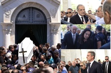 Θρήνος στην κηδεία της Λένας Σαμαρά: Εικόνες από το τελευταίο αντίο