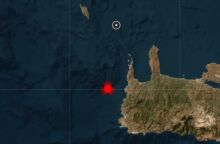 Σεισμική δόνηση σημειώθηκε ανοιχτά της Κρήτης, νοτιοδυτικά των Φαλάσαρνων - Η δόνηση έγινε αισθητή στα Χανιά και σε γειτονικές περιοχές.