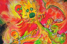 Λεπτομέρεια έργου, Καλογεροπούλους Γεωργίας: Φωτιά Αέρας