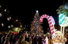 Το χριστουγεννιάτικο δέντρο στολισμένο στην πλατεία Συντάγματος