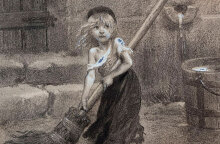 Η «Κοζέτ» ζωγραφισμένη από τον Εμίλ Μπάγιαρντ για την πρώτη έκδοση των «Άθλιων» του Ουγκό, το 1862 © Wikimedia Commons