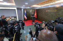 Αξιωματούχος της πολεμικής αεροπορίας της Ταϊλάνδης δίνει συνέντευξη Τύπου