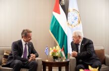 Κυριάκος Μητσοτάκης και Μαχμούντ Αμπάς