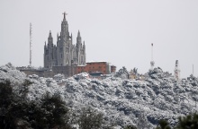 Χιόνια σε περιοχή της Βαρκελώνης