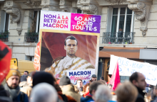 Διαμαρτυρίες για την προτεινόμενη από την κυβέρνηση μεταρρύθμιση του συνταξιοδοτικού συστήματος στο Παρίσι