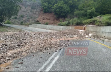 Ζημιές από τις ισχυρές βροχές και και το χαλάζι και στα Καλάβρυτα