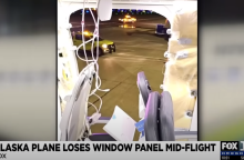Φωτογραφία δείχνει το σημείο από όπου αποκολλήθηκε παράθυρο από αεροπλάνο της Alaska Airlines λίγο μετά την απογείωση