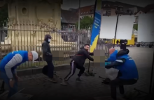 Στιγμιότυπο από την επίθεση κατά αστυνομικών στο Μανχάιμ