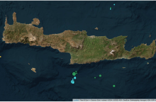 Σεισμοί στην Κρήτη καταγεγραμμένοι από το Γεωδυναμικό Ινστιτούτο