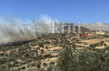 Αναζωπύρωση στη φωτιά στο Ρέθυμνο