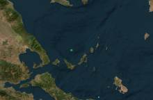 Χάρτης του Γεωδυναμικού Ινστιτούτου Αθηνών