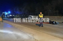 Στιγμιότυπο από το τροχαίο δυστύχημα στον Βόλο