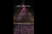 Βίντεο από drone κατέγραψε την επιστροφή των εκδρομέων του Πάσχα 