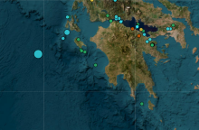 Σεισμός στα δυτικά της Ζακύνθου