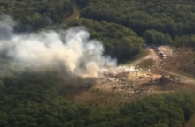 Το σημείο της έκρηξης - εγκατάστασης πυρομαχικών