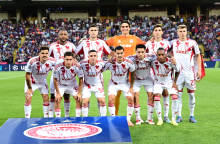 Οι παίκτες του Ολυμπιακού στο ματς με τη Μπαρτσελόνα