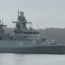 H γερμανική κορβέτα Έμντεν, όπου συνέβη η δολιοφθορά