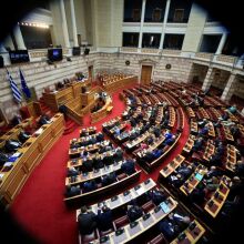H Ολομέλεια της Βουλής κατά τη συζήτηση του νομοσχεδίου του Υπουργείου Εσωτερικών