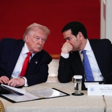 Ο πρόεδρος των ΗΠΑ, Ντόναλντ Τραμπ με τον ΥΠΕΞ, Μάρκο Ρούμπιο