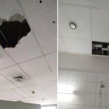 Τα σημεία πτώσης της οροφής στο Θριάσιο