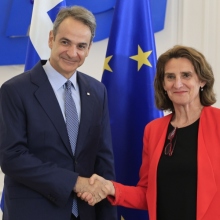 Συνάντηση Μητσοτάκη με την αντιπρόεδρο της Κομισιόν: Οι χώρες του νότου είμαστε πρωτοπόροι στις ανανεώσιμες πηγές ενέργειας