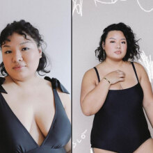 Plus size μοντέλο με μαγιό στη διαφορετική καμπάνια «Real Girls» της εταιρείας Float Swimwear