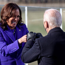 Καμάλα Χάρις και Τζο Μπάιντεν μετά την ορκωμοσία τους στην Ουάσινγκτον