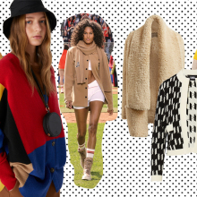 Μοντέλα από επιδείξεις μόδας και διάφορα σχέδια ζακέτας