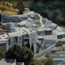 Γιώργος Παπασάικας, Εικαστικό ταξίδι στον Άθω