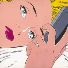 Έργο του Φώτη Πεχλιβανίδη, I' m not happy (Ακρυλικό σε καμβά)