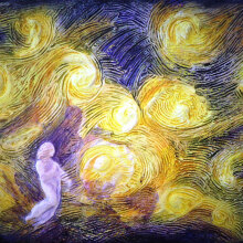 «Ο χορός του φωτός» της Πηνελόπης Βολτέρρα για την έκθεση «Μακρόκοσμος» στην Chili Art Gallery