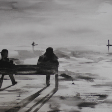 Έργο του Παύλου Μιχαηλίδη στην έκθεση «Χρώμα σε Νερό 3 - Θάλασσα & Πόλη» στην Chili Art Gallery