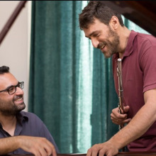 Ο Λεωνίδας Σαραντόπουλος & ο Δημήτρης Βερδίνογλου στο Jazzét Café