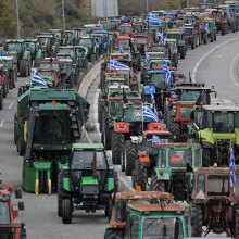 Μπλόκο αγροτών στα Κερδύλλια Σερρών