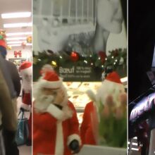 Μεταμφιεσμένοι σε Άγιους Βασίληδες, μέλη συλλογικότητας στο Μόντρεαλ πήραν τρόφιμα από σούπερ μάρκετ για να τα μοιράσουν σε άπορους, καταγγέλλοντας την ακρίβεια