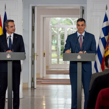Κυριάκος Μητσοτάκης, Πέδρο Σάντσεθ © Francesco Militello Mirto/NurPhoto via Getty Images