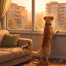 Πώς σκέφτεται ένας σκύλος όταν μένει μόνος στο σπίτι — και τι σημαίνει το περίφημο «άγχος αποχωρισμού»