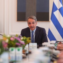 Ο πρωθυπουργός Κυριάκος Μητσοτάκης στο Υπουργικό Συμβούλιο