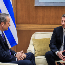Συνάντηση του Νίκου Ανδρουλάκη με τον Κυριάκο Μητσοτάκη © ΓΙΩΡΓΟΣ ΚΟΝΤΑΡΙΝΗΣ/EUROKINISSI