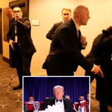 Βίντεο: Πυροβολισμοί στο δείπνο ανταποκριτών προκάλεσαν άμεση απομάκρυνση του Ντόναλντ Τραμπ και της Πρώτης Κυρίας, Μελάνια Τραμπ. 