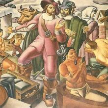 Πίνακας ζωγραφικής του 1937 έγινε viral - Το μυστηριώδες αντικείμενο που κρατά ιθαγενής στο έργο του Ουμπέρτο Ρομάνο μοιάζει με σύγχρονο κινητό τηλέφωνο.