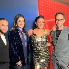 Η Έλενα Παπαρίζου με τον νικητή του The Voice, Κωνσταντίνο Κωμοδρόμο