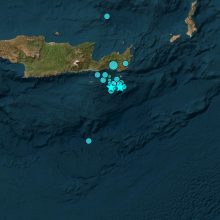 Μετασεισμός 5 Ρίχτερ ανοιχτά του Λασιθίου, μετά τον ισχυρό σεισμό που ταρακούνησε την Κρήτη