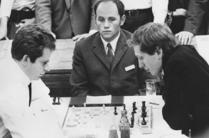 Μπόρις Σπάσκι και Μπόμπι Φίσερ σε αγώνα του 1970 