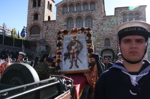 Στη λιτανεία του Αγίου Δημητρίου