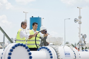 Κομοτηνή: Μητσοτάκης και Πετκόφ έθεσαν σε λειτουργία τον αγωγό φυσικού αερίου IGB