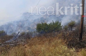 Πυρκαγιά στο Ρέθυμνο: Σε δύο μέτωπα η μάχη των πυροσβεστών