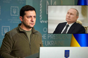 Ο Βολοντίμιρ Ζελένσκι και ο Βλαντίμιρ Πούτιν
