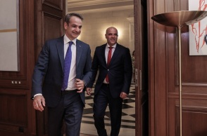Συνάντηση Κυριάκου Μητσοτάκη με τον πρωθυπουργό της Βόρειας Μακεδονίας, Ντίμιταρ Κοβατσέφσκι